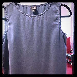 Eileen Fisher (S) Blue/Grey 100% Silk Tank Top